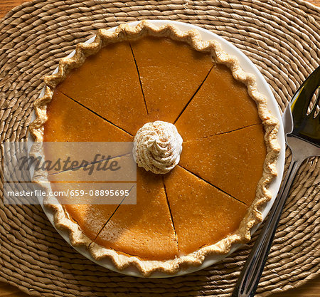 Pumpkin pie (seen from above)