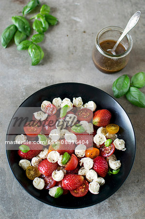 Strawberries Caprese Salad Strawberries Caprese Salad