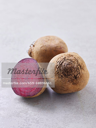 Beetroots, whole and halved Beetroots, whole and halved