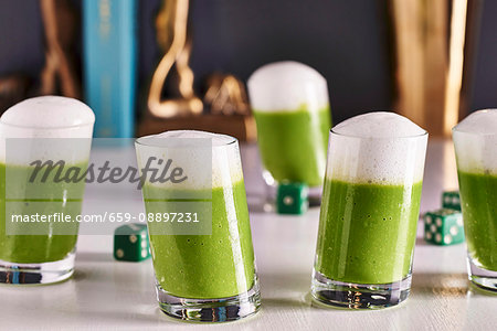 Spring Pea Veloute Shooters with Verbena Foam