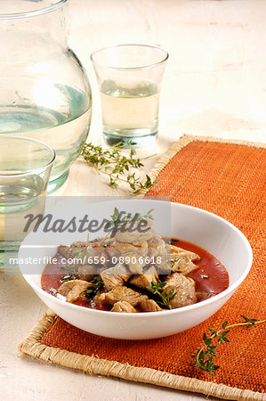 Veal ragout with thyme