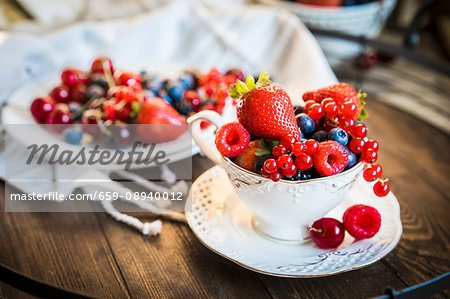 An arrangement of fresh berries
