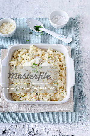Cheese and herb risotto with Parmesan