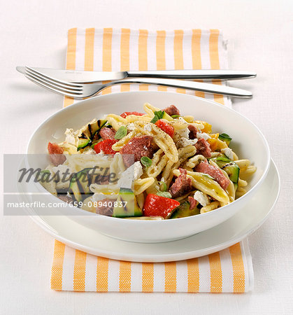 Pasta with grilled vegetables and ricotta cheese Pasta with grilled vegetables and ricotta cheese