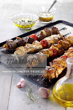 Various grilled kebabs