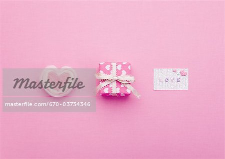 Gift box with greeting card Gift box with greeting card