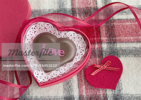 Heart-shaped chocolate Heart-shaped chocolate