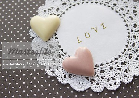 Heart-shaped chocolates Heart-shaped chocolates