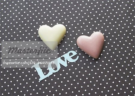 Heart-shaped chocolates Heart-shaped chocolates