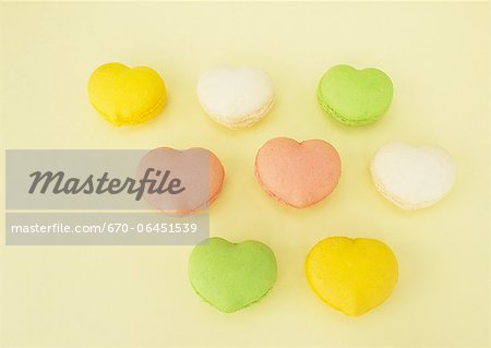 Heart-shaped macaroons Heart-shaped macaroons
