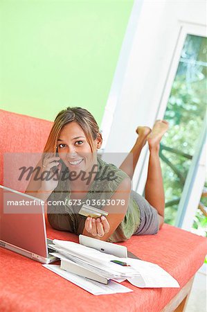 woman shopping online