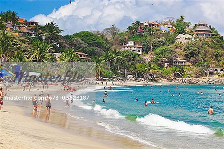 beach scene in sayulita, mexico