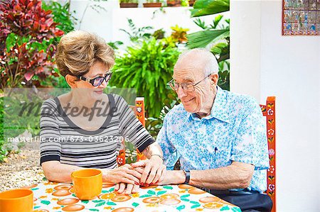 portrait of senior couple outdoors