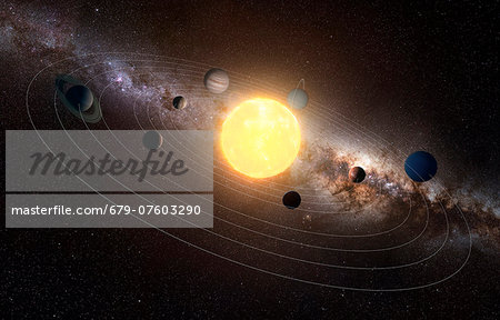 Solar System Computer Artwork Stock Photo Masterfile