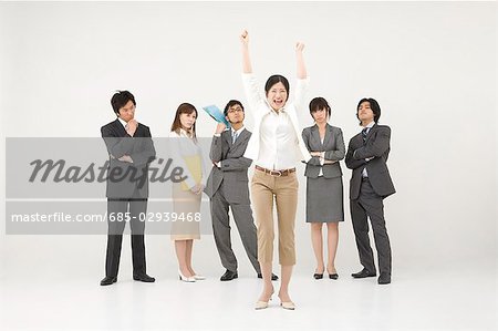 Businesswoman and her colleagues