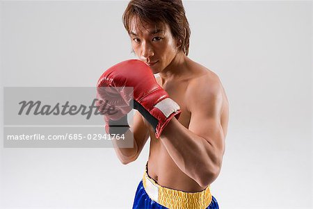 Boxer posing