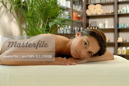 woman relaxing on her stomach