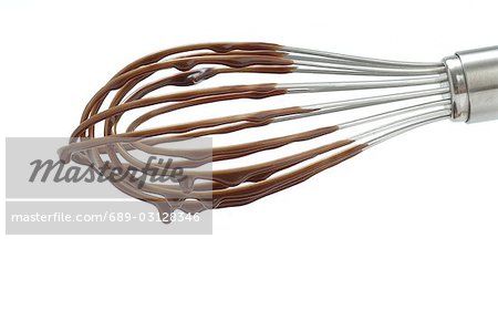 Whisk with chocolate