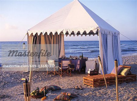 Gazebo tent at the sea