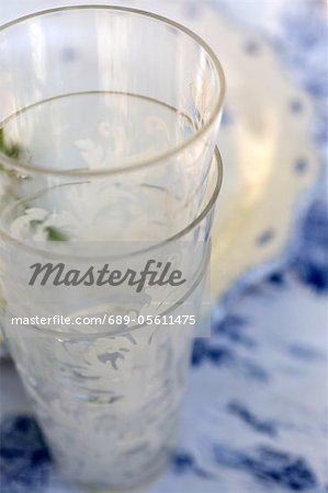 Ornate drinking glasses