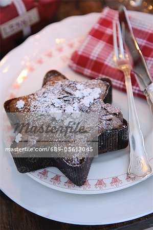 Christmas biscuit on plate