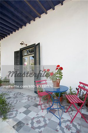 Cyprus, veranda of antique Mediterranean house