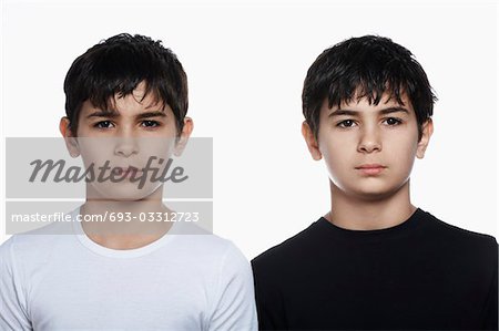 Twin boys (13-15) portrait