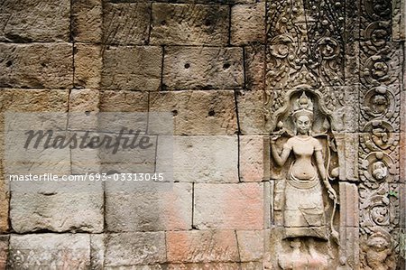 Relief Sculpture in Ancient Temple
