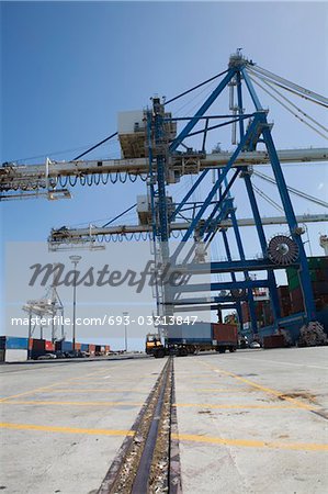 Limassol, Cyprus, Truck loaded with containers leaving seaport