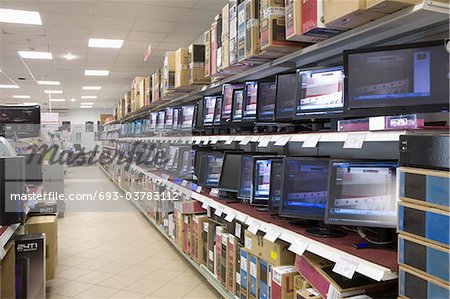 Interior of a electronics store