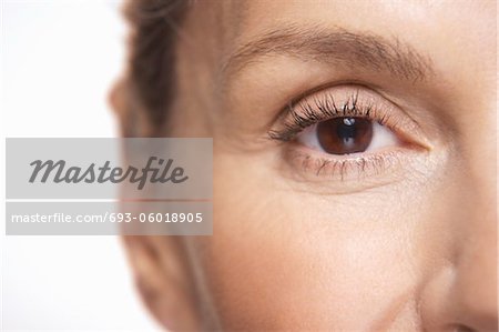 Middle-aged woman's eye