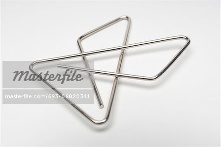 Paper clip on white background