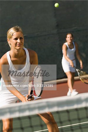 Tennis Player, holding racket, Waiting For Serve