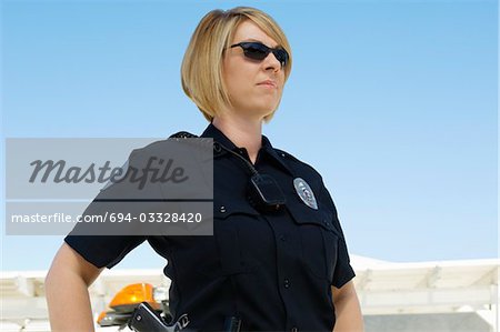 Police Officer Wearing Sunglasses