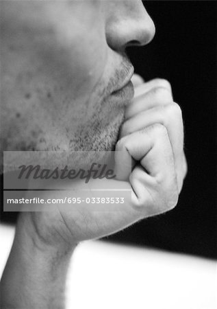 Premium Photo  Sad young african man profile view thinking in
