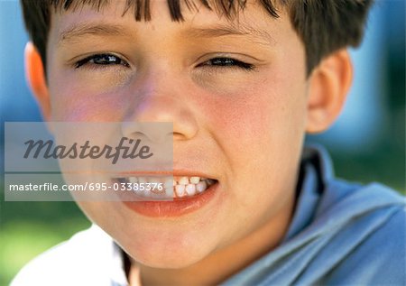 Child's face, close-up