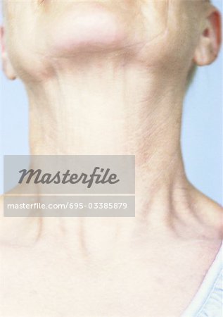 Mature woman, close-up of neck.