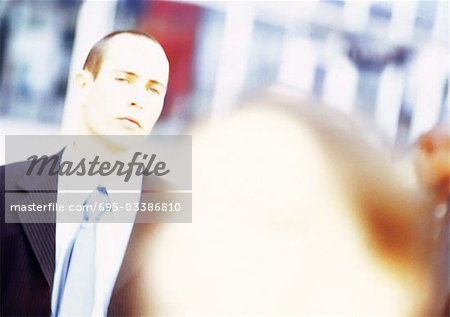 Businessman, portrait, blurred