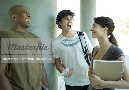 College students laughing