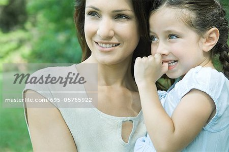 Girl and mother, portrait