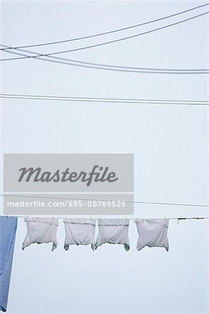 Laundry hanging on clothes-line