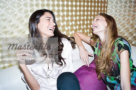 Friends laughing together