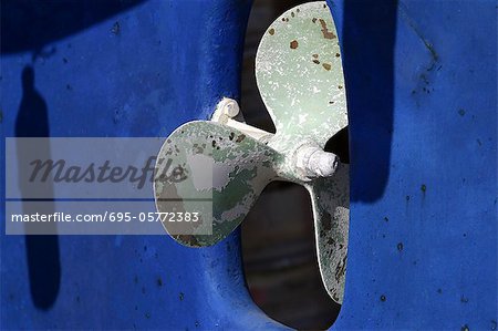 Boat propeller, close-up