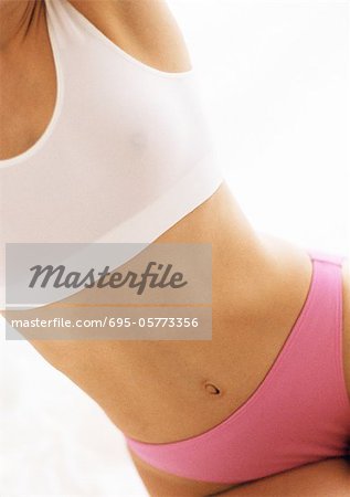 Premium Photo  Closeup of slim sporty woman in white underwear