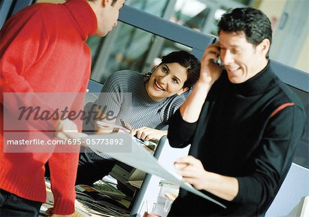 Business people working in office