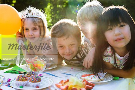 Children at birthday party