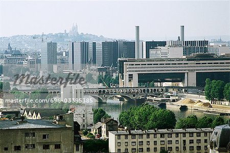 Paris, France, cityscape with Sacre Coeur in background