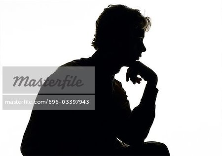 Premium Photo  Sad young african man profile view thinking in