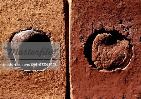 Bricks, extreme close-up