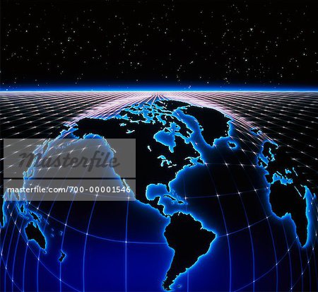 Globe With Grid In Starry Sky Stock Photo Masterfile Rights Managed Artist Imtek Imagineering Code 700